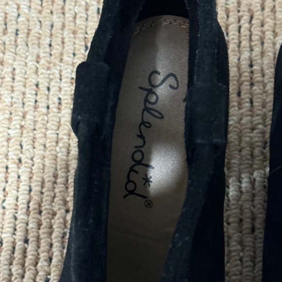 Splendid Lakota Suede Ankle Booties Size 7 Women's Black Leather Distressed - Picture 4 of 10